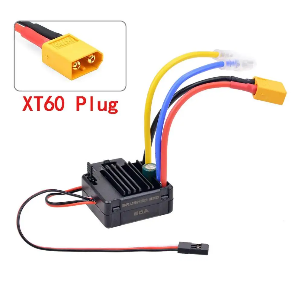 водонепроницаемый мотор 60a brushed xt60