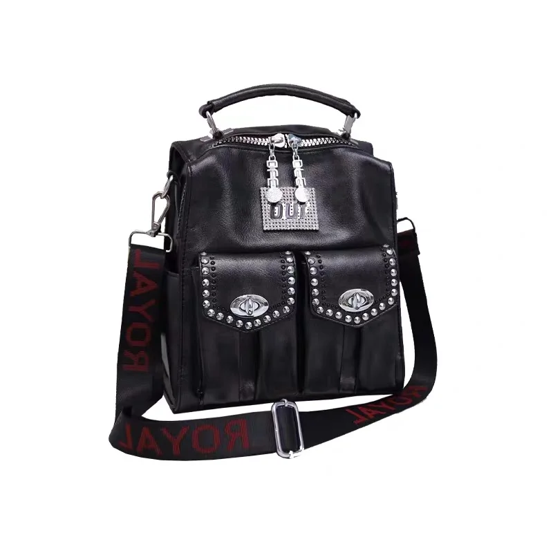 

Модная индивидуализированная женская сумка с заклепками, новая многофункциональная сумка с трехмерным карманом, сумка-мессенджер на одно ...