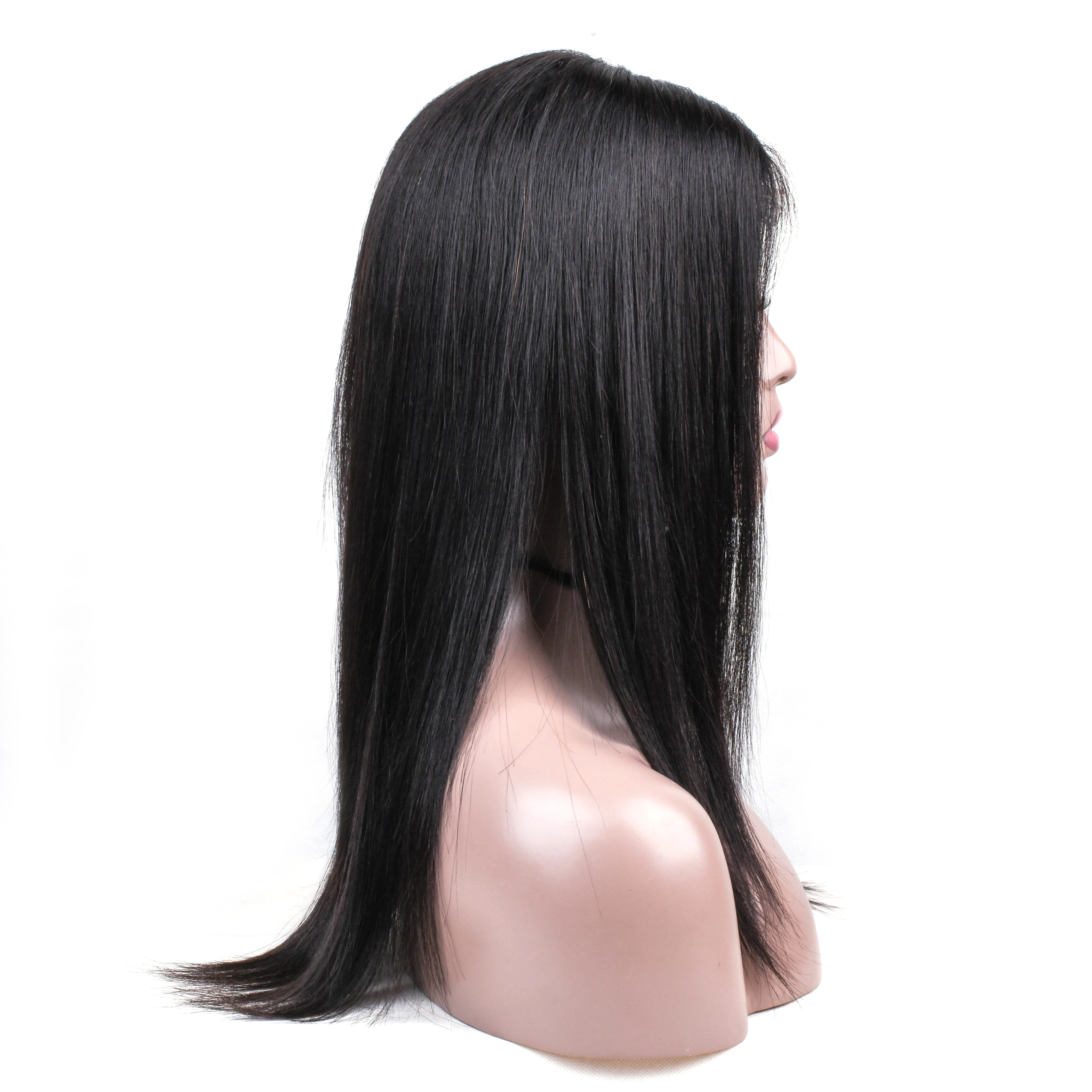 HairUGo перуанские парики из натуральных волос на шнурках для женщин 130% плотность прямые 2*6 парики из натуральных волос Remy