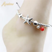 anslow design summer holiday foot jewelry starfish ocean charms women anklet bracelet on the leg girl beach accessory low0005aa