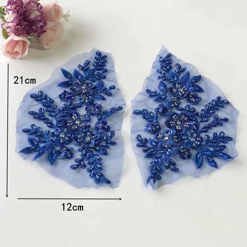 Новинка 1 шт. 3D Цветочная вышивка из бисера сетчатая ткань Африканская Кружевная