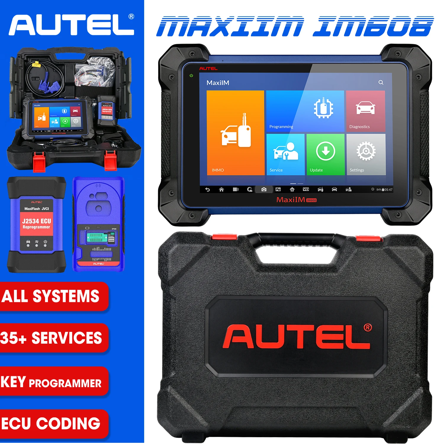 

Autel MaxiIM IM608 ключ-иммобилайзер программирование ECU программирования всех систем сканер как Maxisys MS908 + IM508