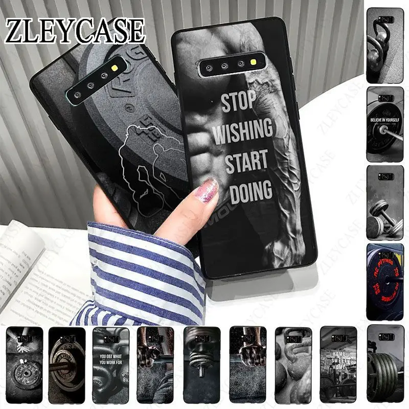 Bodybuilding Gym Fitness Coqu Phone Case For samsung galaxy s10plus s10e s10lite s9 s8plus s20plus s7 s6edge s20ultra case images - 1