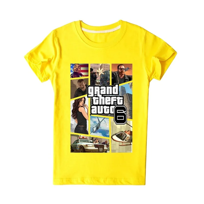 

Autumn Grand Theft Auto Hoodies Children Clothes for Boys Tops Kids T-shirts GTA 5 Long Sleeve GirlsT Shirt Cotton Clothing