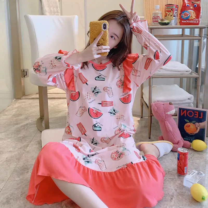 Женская пижама с коротким рукавом размера плюс мультяшным рисунком симпатичная