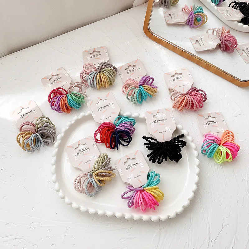 

Hairlyah Korea 2021 New Candy Color Hair Ring Net Red Ins Simple Hair Rope Basic Wild Rubber Band Tie Hair Head Rope