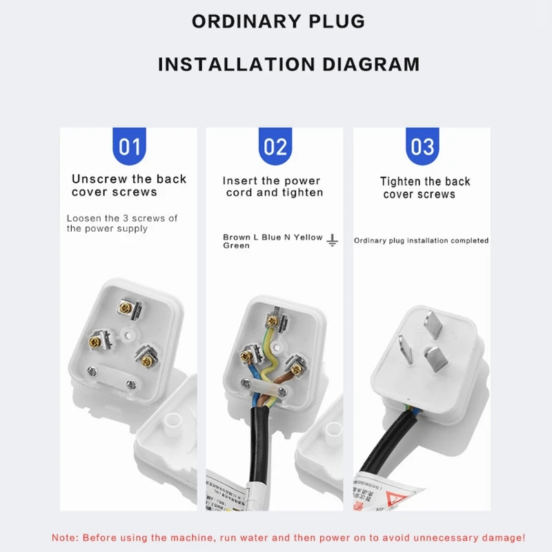 

High Temperature Resistance Instant Heating Hot Cold Basin Faucet For Bathroom And Kitchen WIth 1.3m Power Cable