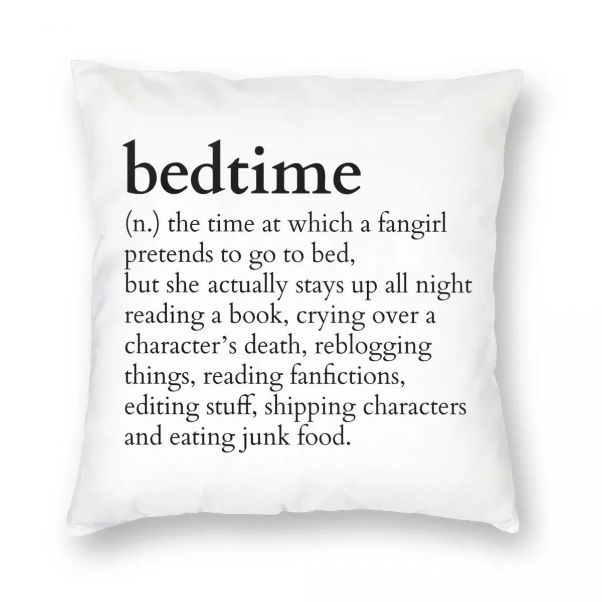 Квадратный чехол для подушки Bedtime с'ɺ Fangirl из полиэстера льна бархата на