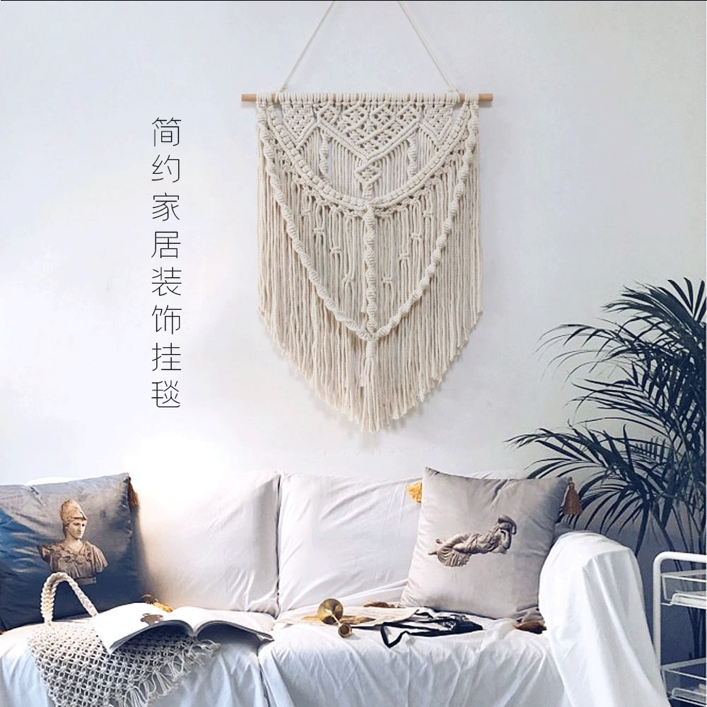 

Modern Tapestry Wall Household Decoration Tapestry Pure Handmade Woven Fabric Nordic Boho Decor Tapestry Wall Hanging