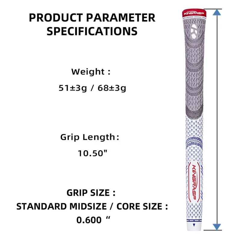 Простая нескользящая рельефная текстура клюшек для гольфа ручки начинающих