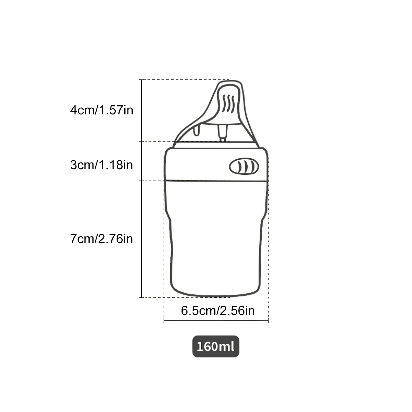 

Portable Milk Bottle Anti-Fall Baby Bottle With Large Opening Design Easy To Clean With Clear Scale Value For Home Outdoor Using