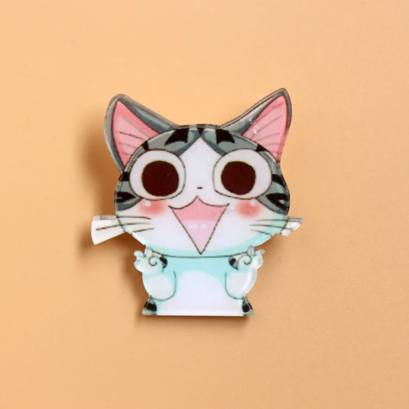 7 Милый маленький кот мультфильм Kawaii Брошь булавка в виде животного Значки рюкзак «сделай сам» пальто значки значок для одежды аксессуары - Цвет: 7