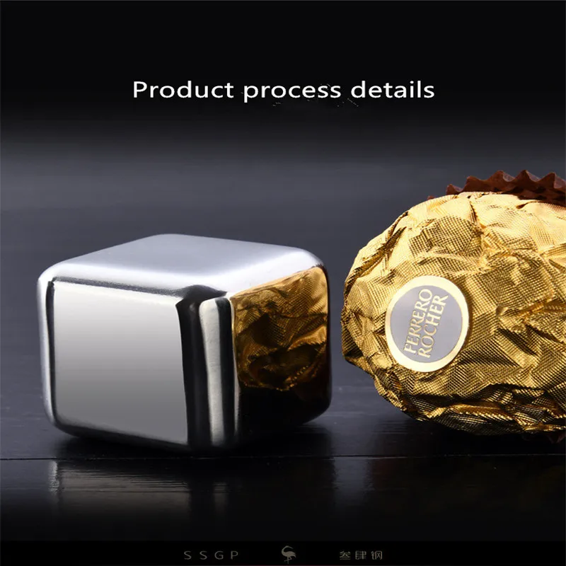 Высококачественные кубики льда из нержавеющей стали 304 многоразовый набор