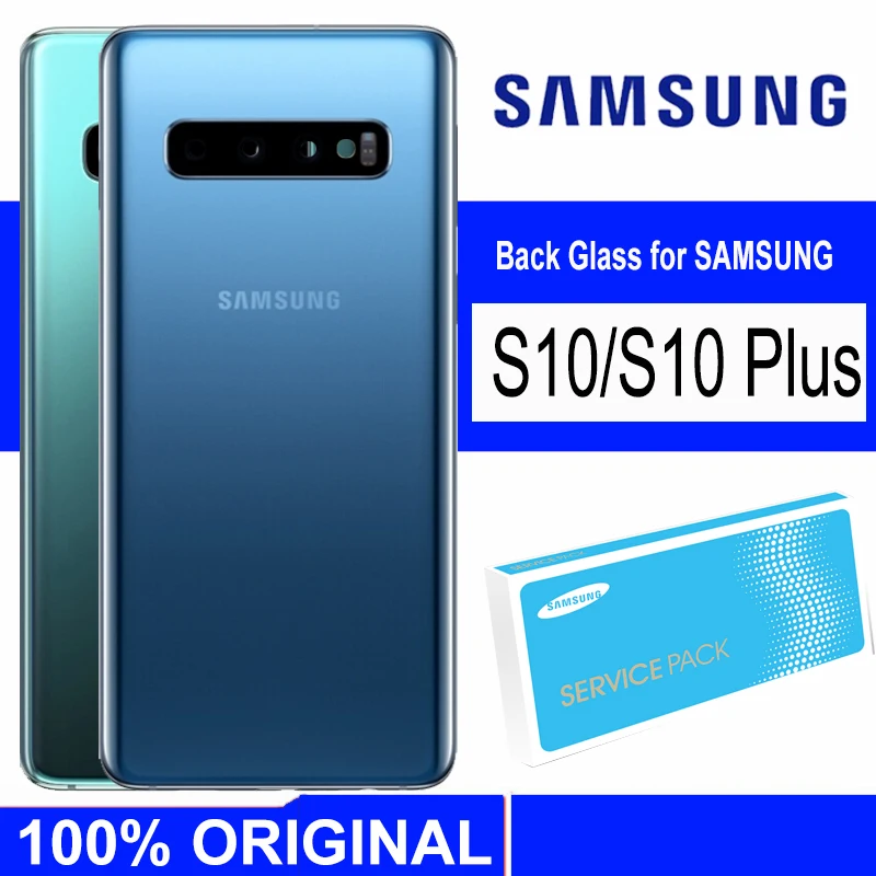 Оригинальное заднее стекло SAMSUNG Galaxy S10E S10 Plus G975 G973 задняя крышка батарейного