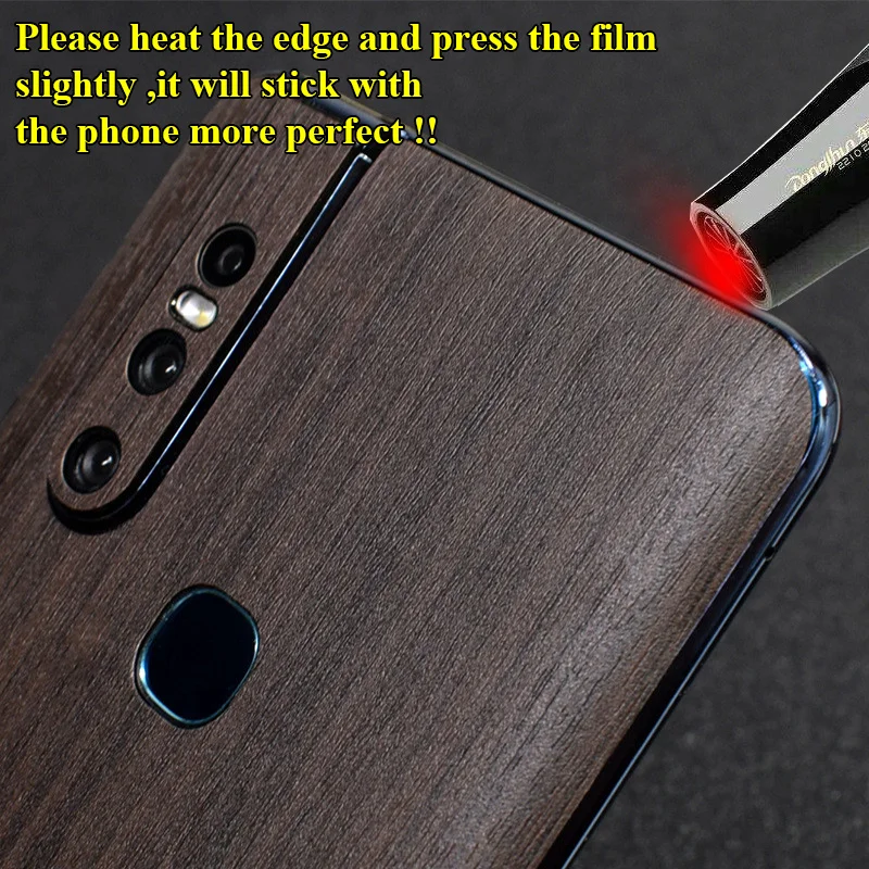 ДЛЯ vivo V15/V15 Pro/S1/S1 Pro Полное заднее покрытие 3D Имитация древесины зерна защита кожи
