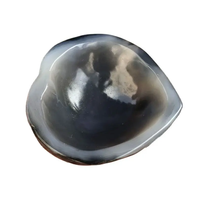 

50-70mm Natural healing crystal bowl Agate Bowl Crystal Ashtray Crystal Heart Agate Gemstone stones 1pcs