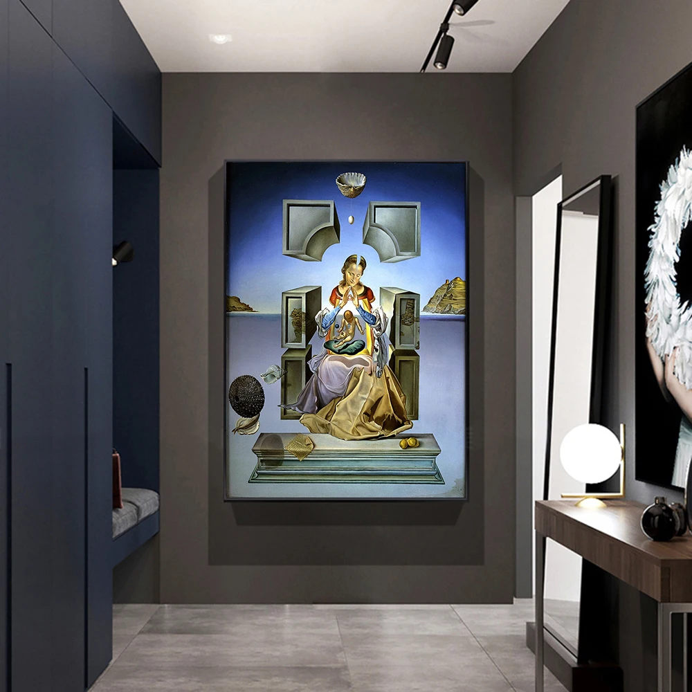 Salvador Dali The Madonna of Port Lligat знаменитая картина холст постер принт настенная