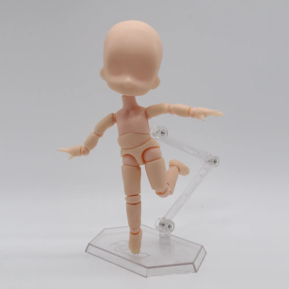 moveable bjd doll joint body with stand fashion diy prop 15cm 112 nude baby dolls toys mini baby action figure toys free global shipping