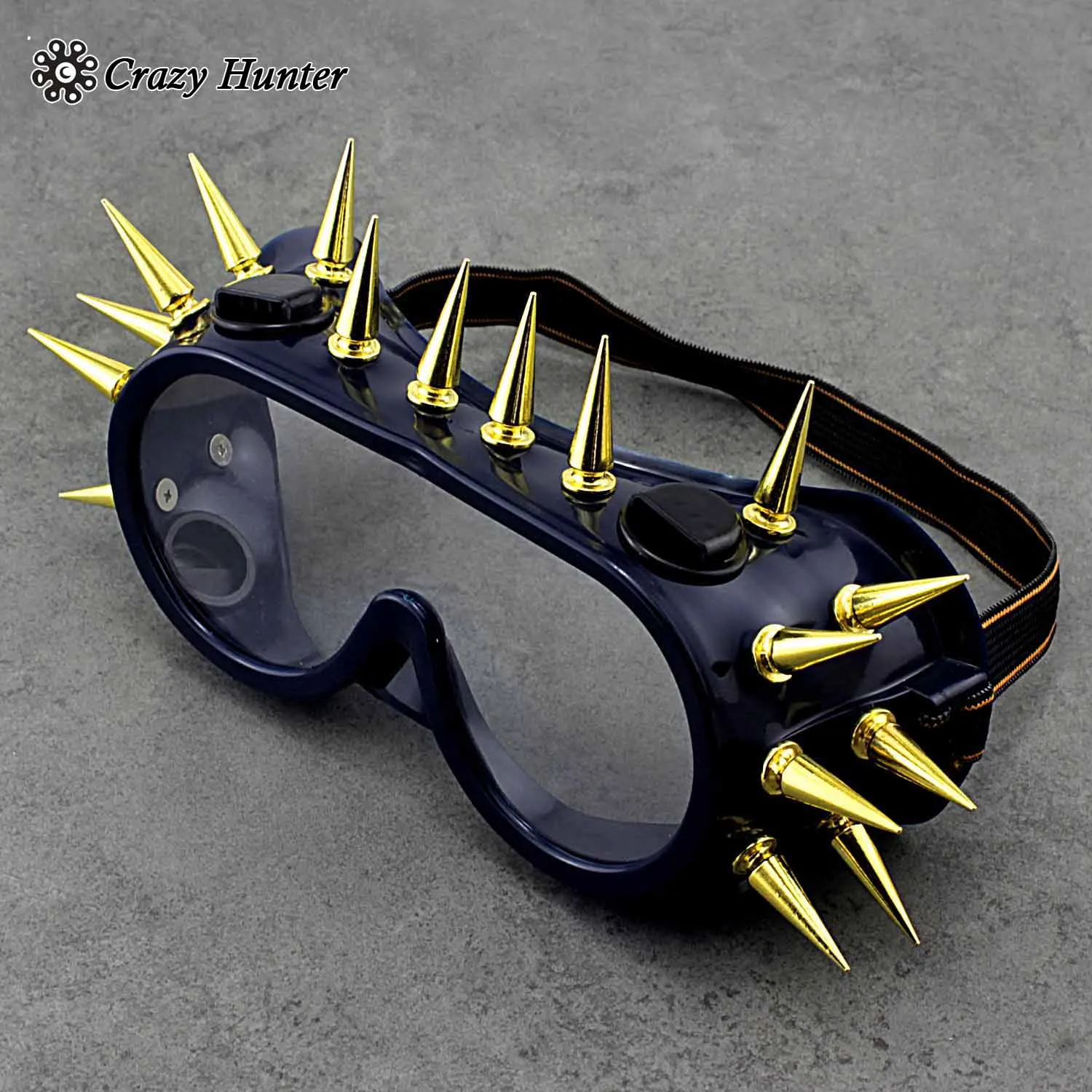 Очки унисекс в стиле стимпанк с шипами золотого цвета | Аксессуары для одежды