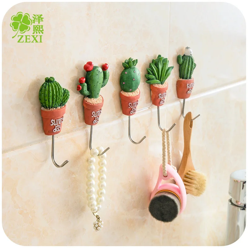

Small Potted Plant No Punching Hook Home Accessories Suction Cup Hooks Shower Hooks Hanger Organizer for Kitchen Bathroom