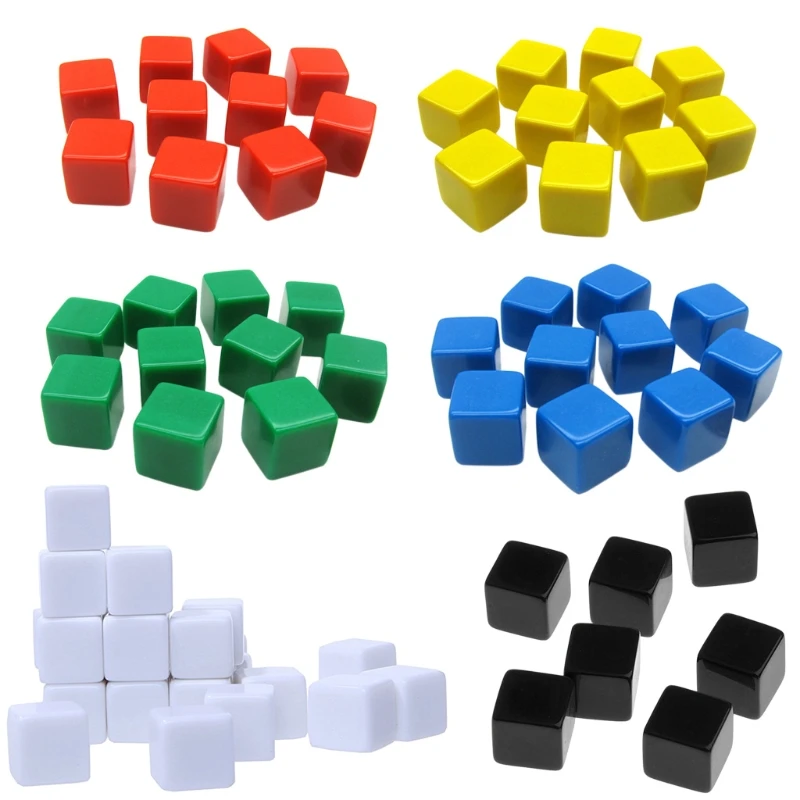 

20 штук 16 мм кости квадратный угол пустые кости DIY гравировки кости 6 двухсторонняя покер азартные игры в кости Настольная игра обучения игра ...