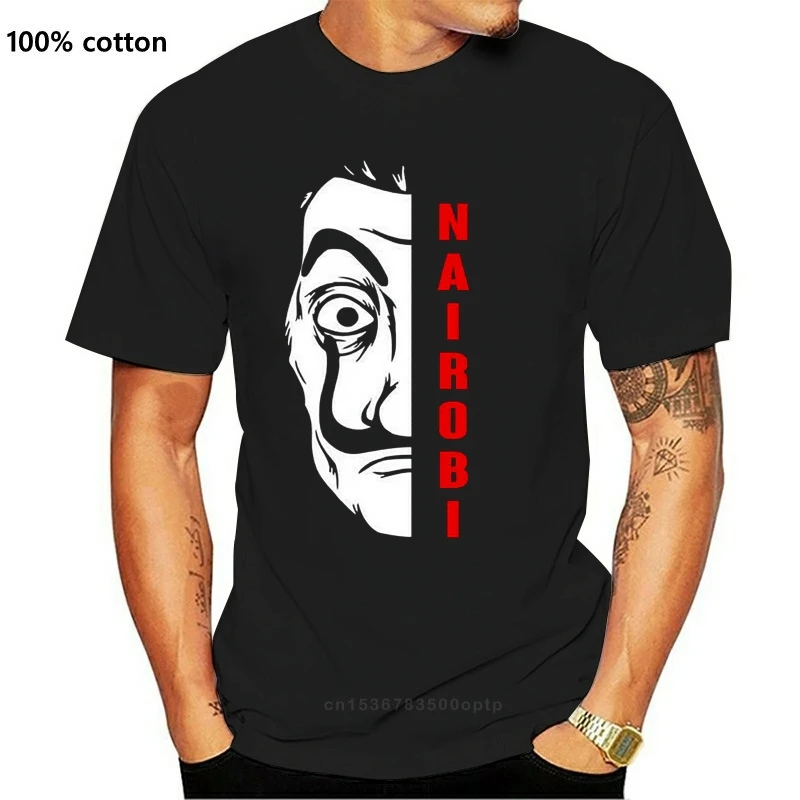 

Новая футболка с надписью «Casa De Papel», «домик бумаги-Найроби», стильная футболка на заказ