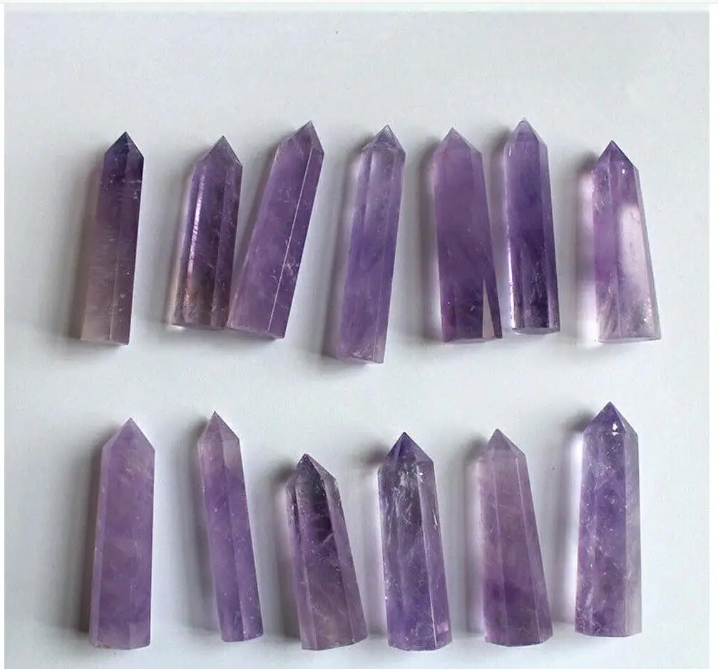 2020 новый натуральный мечтательный аметист кварц обелиск кристалл палочка ТОЧКА