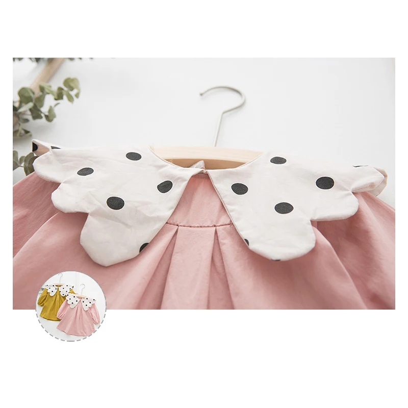 Осенние платья для маленьких девочек Платье-пачка с длинными рукавами