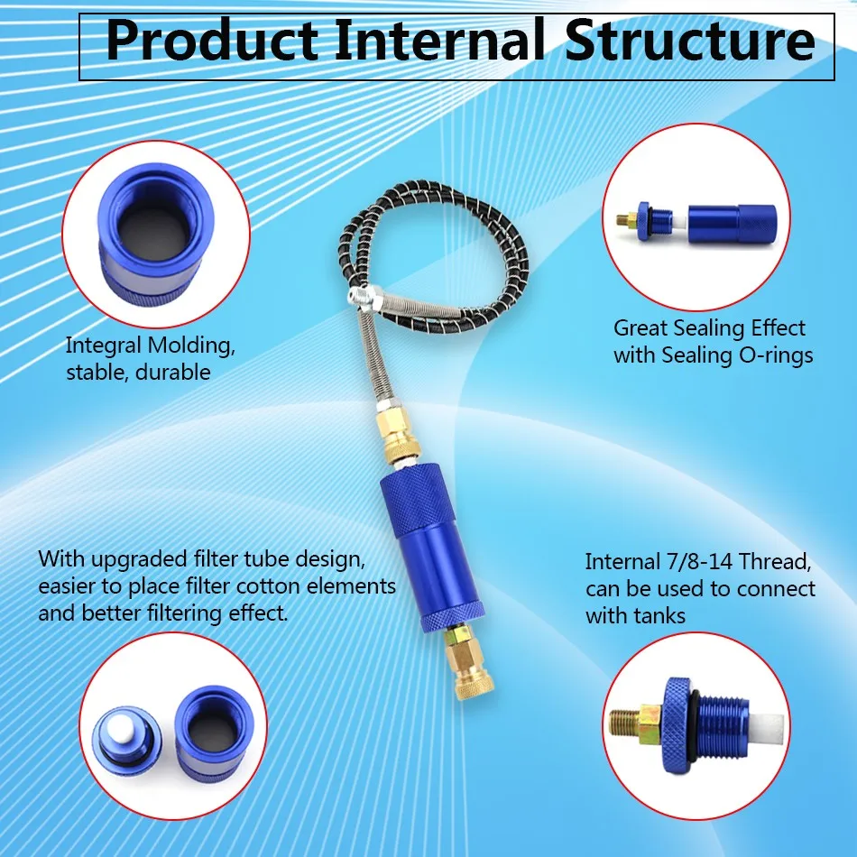 Ручной насос PCP для пейнтбола воздушный фильтр сепаратор воды и масла нитевая