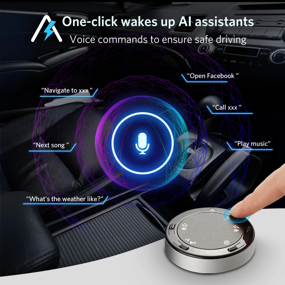 Tsumbay Ai01 TouchAI bluetooth автомобильный комплект свободные руки беспроводной в автомобиле управление для смартфона музыкальный плеер навигация Универсальный