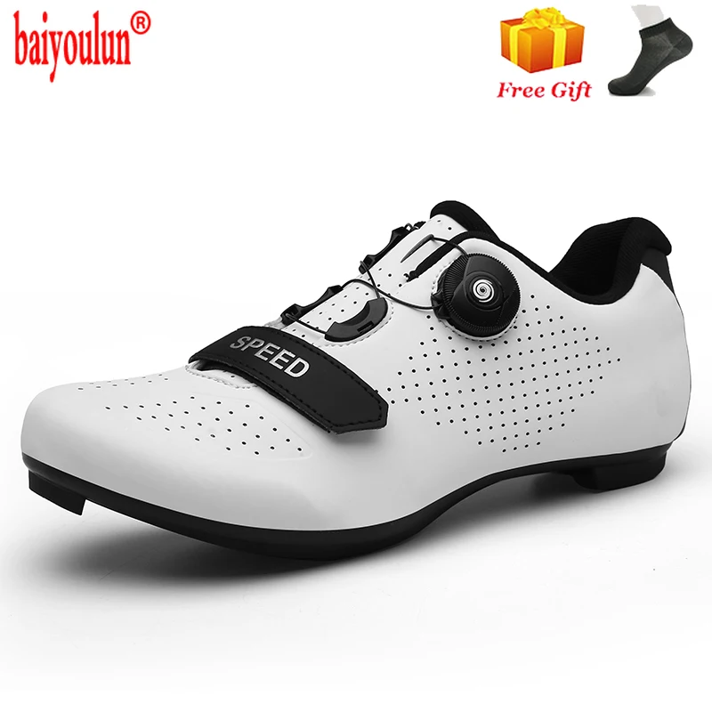 

2021 Road Cycling Shoes Carbon Fiber Bike Shoes Men Professional Athletic Racing Team Sneakers Breathable Outdoor Sports Shoes