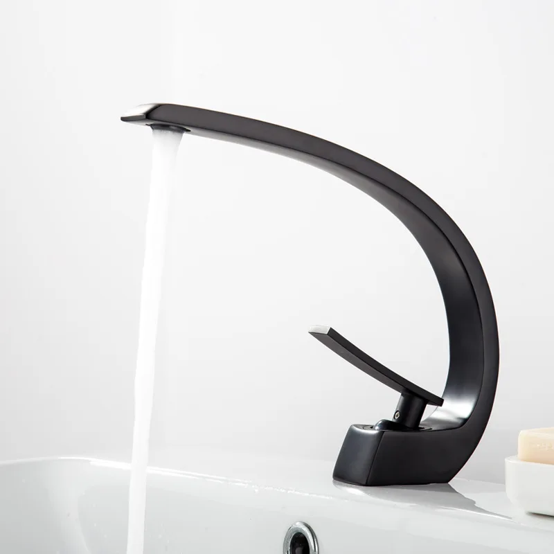 Элегантный медный смеситель Moon для горячей и холодной воды ванной комнаты