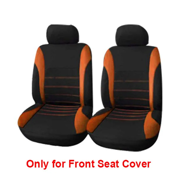 4pcs Orange 4 шт./9 шт. универсальные автомобильные чехлы для сидений, аксессуары, чехлы для сидений для Лада Фольксваген, красные, синие, серые, желтые, зеленые, защита для автомобильных сидений - Название цвета: 4pcs Orange