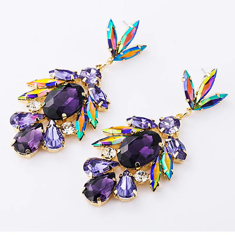 Новинка 2020 Лидер продаж модные висячие серьги ZHINI с кристаллами для женщин