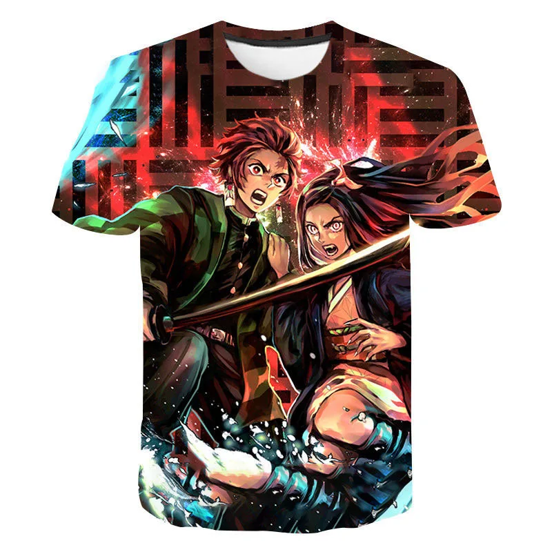 

Kimetsu No Yaiba 3D T-shirt Boy Girl Kids Casual Short Sleeve Men Women Anime T Shirts Cool Tops