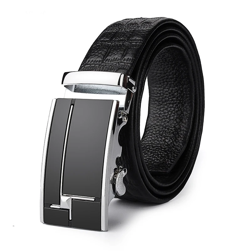 

Fashionable leather top leather belt for men's business trousers