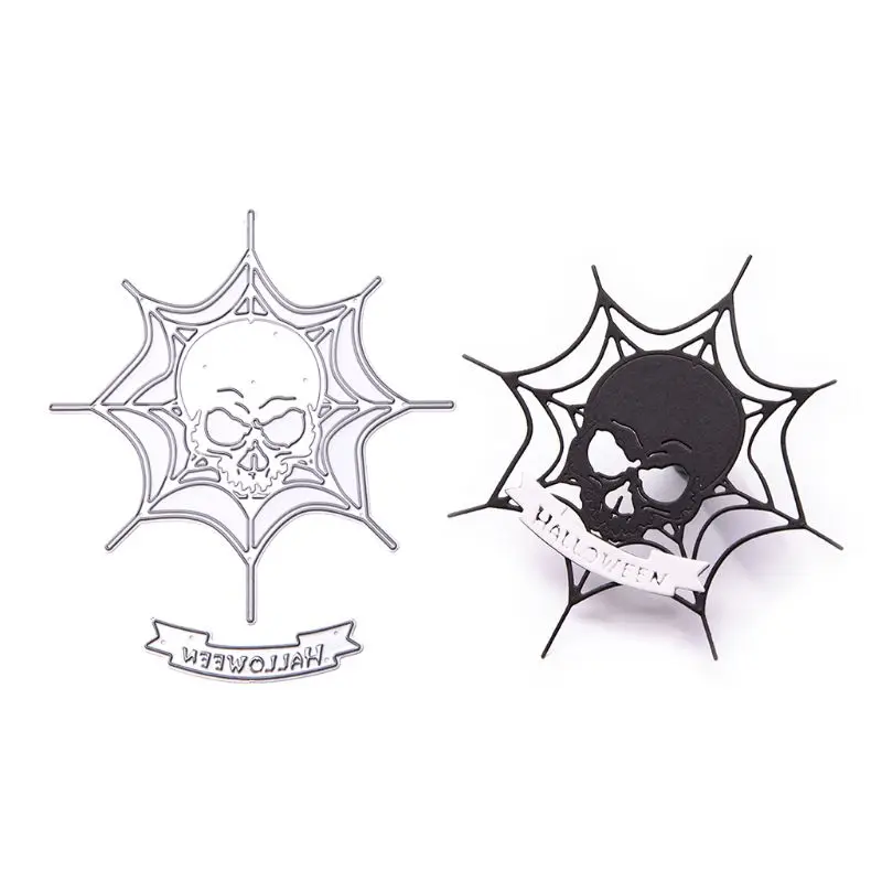 Металлические Вырубные штампы в виде черепа на Хэллоуин фотообои карточки