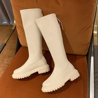 2022 brand womens winter boots long knee high luxury chelsea platform shoes zipper round toe chunky thigh high boots zapatos