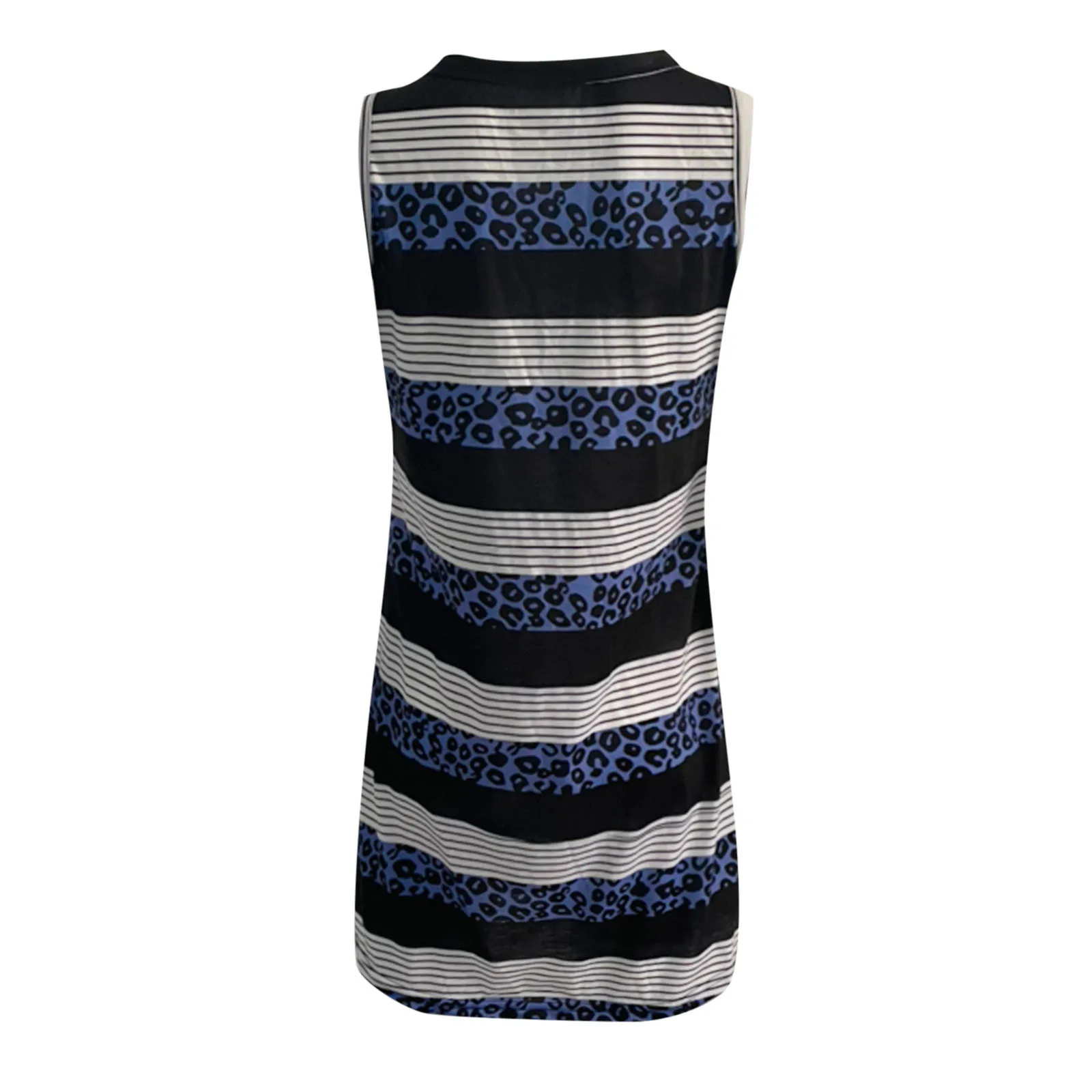 

Women'S Summer Sundress 2021 Hot Sale Sleeveless V Neckline Halter Leopard Striped Print Mini Dress Casual Daily Housewife
