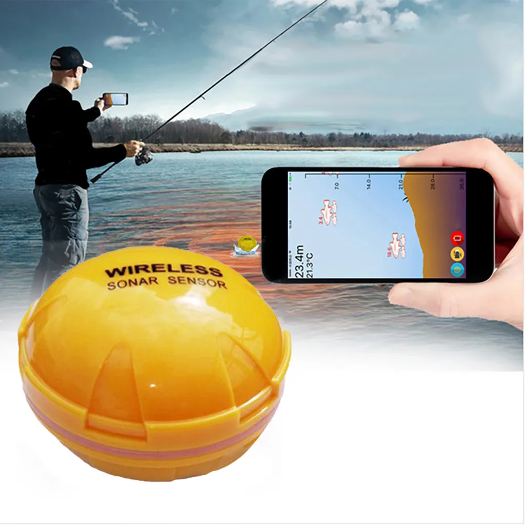 

Fishing Detector Portable Wireless Bluetooth Fish Finder Smart Sonar Depth Sounder 0.6-36MiOS Android Application