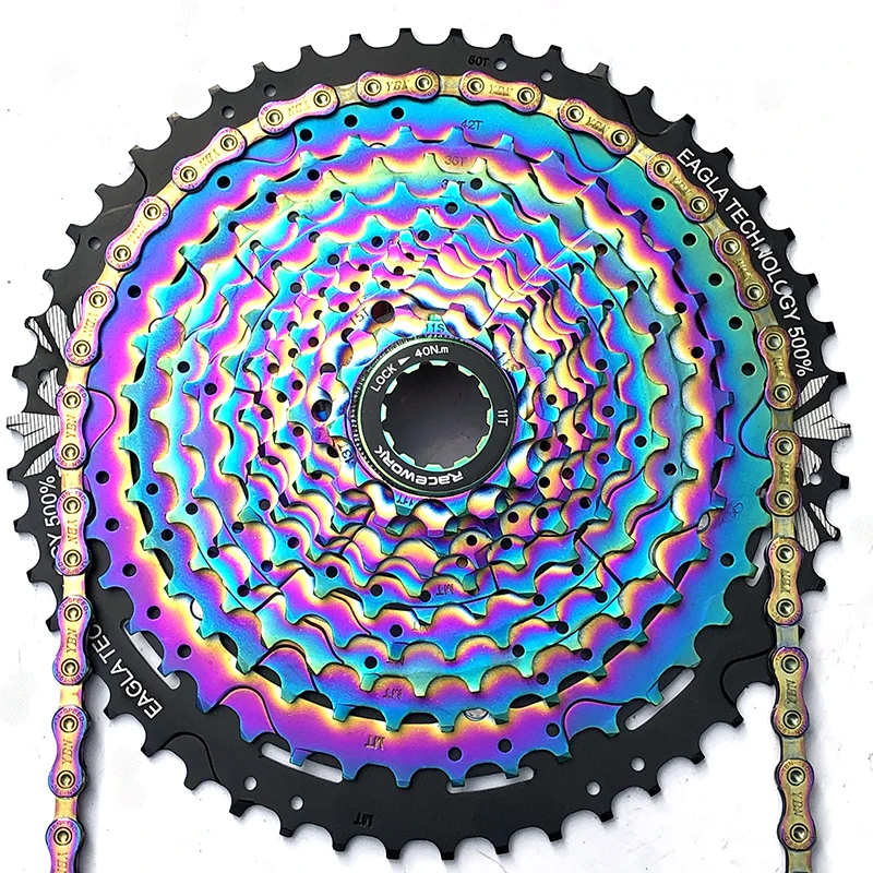 RACEWORK 12 скоростной MTB велосипед Freewheel раздельный Радужный сверхлегкий алюминиевый