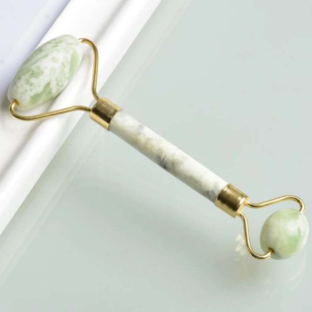 

Slimming Face Massager Rose Quartz Roller Natural Jade Facial Massage Roller Stone Skin Massage Face Massager Lifting Face Tool