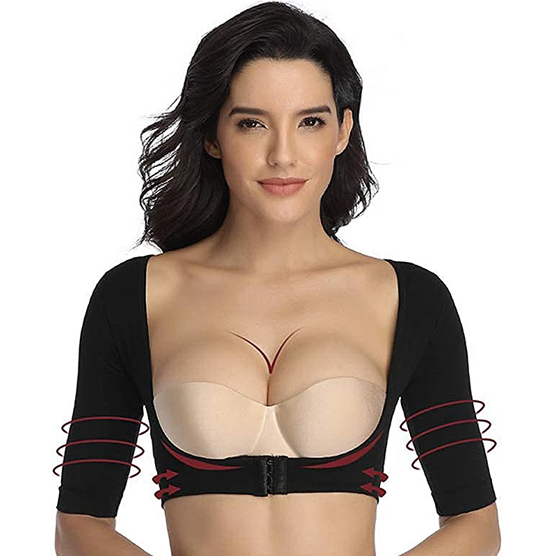 

Корректирующее белье для рук с эффектом пуш-ап для женщин, Корректирующее белье для рук, послеоперационный похудение, Компрессионные рукав...