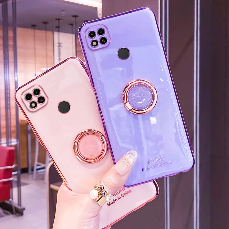 Luxury Silicone Case For Xiaomi Redmi 9C phone Case For Xiaomi Redmi 9C NFC Cover Shockproof Stand Holder Cases Redmi9C 9 C 9i