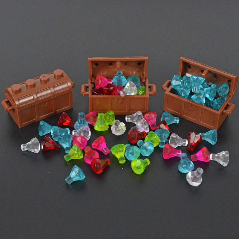 

MOC City Bricks Building Blocks Money Coins Cash Dollar Bill Jewlery Box Gem Precious Stone Diamonds Crystal Figure Treasure Toy