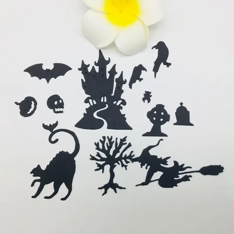 Halloween Castle Hat Christmas Snowflake Metal Cutting Dies Stencil Scrapbooking Album Stamp Paper Card Embossing Craft Decor | Дом и сад