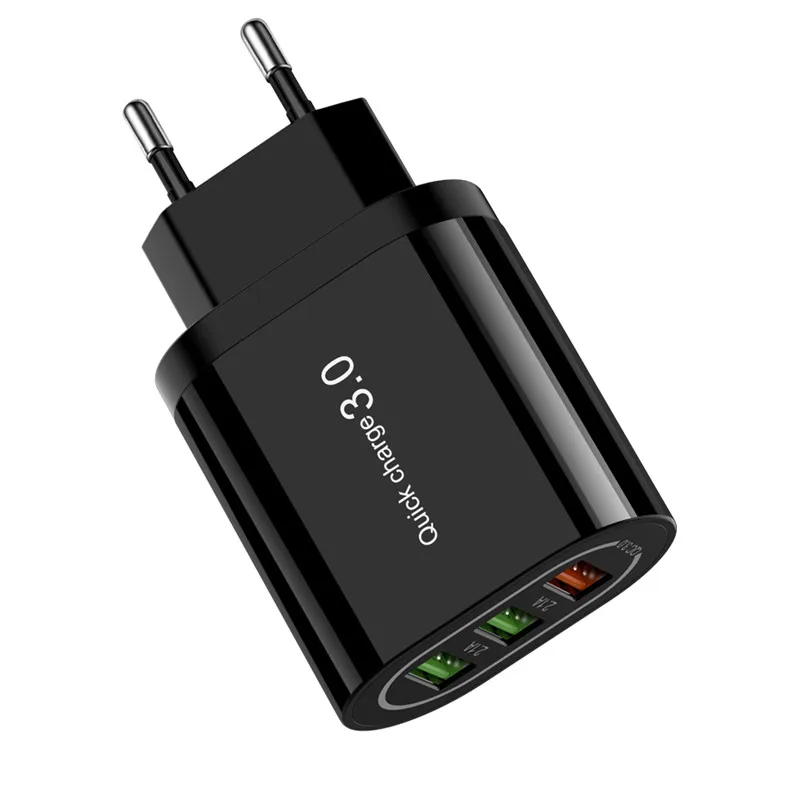 18 Вт Быстрая зарядка 3,0 USB зарядное устройство 3 порта QC3.0 Быстрая зарядка для iPhone 11 11Pro Max samsung S10 huawei P30 настенное зарядное устройство адаптер