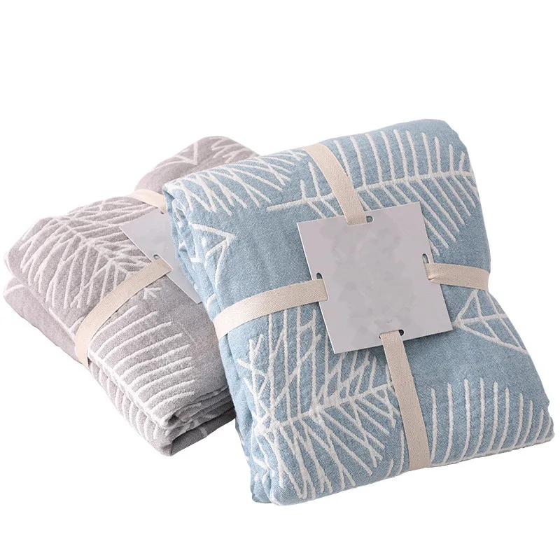 Хлопковое муслиновое Клетчатое одеяло для кровати тонкое осеннее стеганое