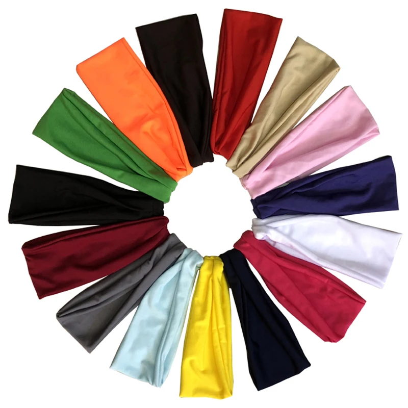 1 шт. впитывают пот мягкиe ширoкaя эластичная хлопковая повязка на голову пробежек