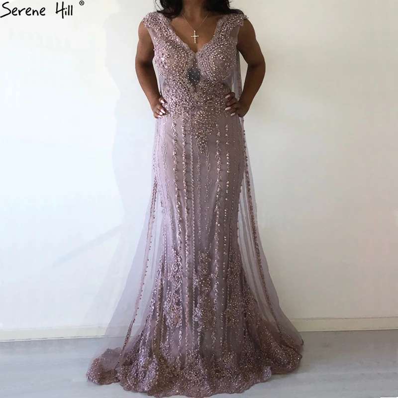 Розовое элегантное кружевное вечернее платье с юбкой-годе 2020 модное официальное